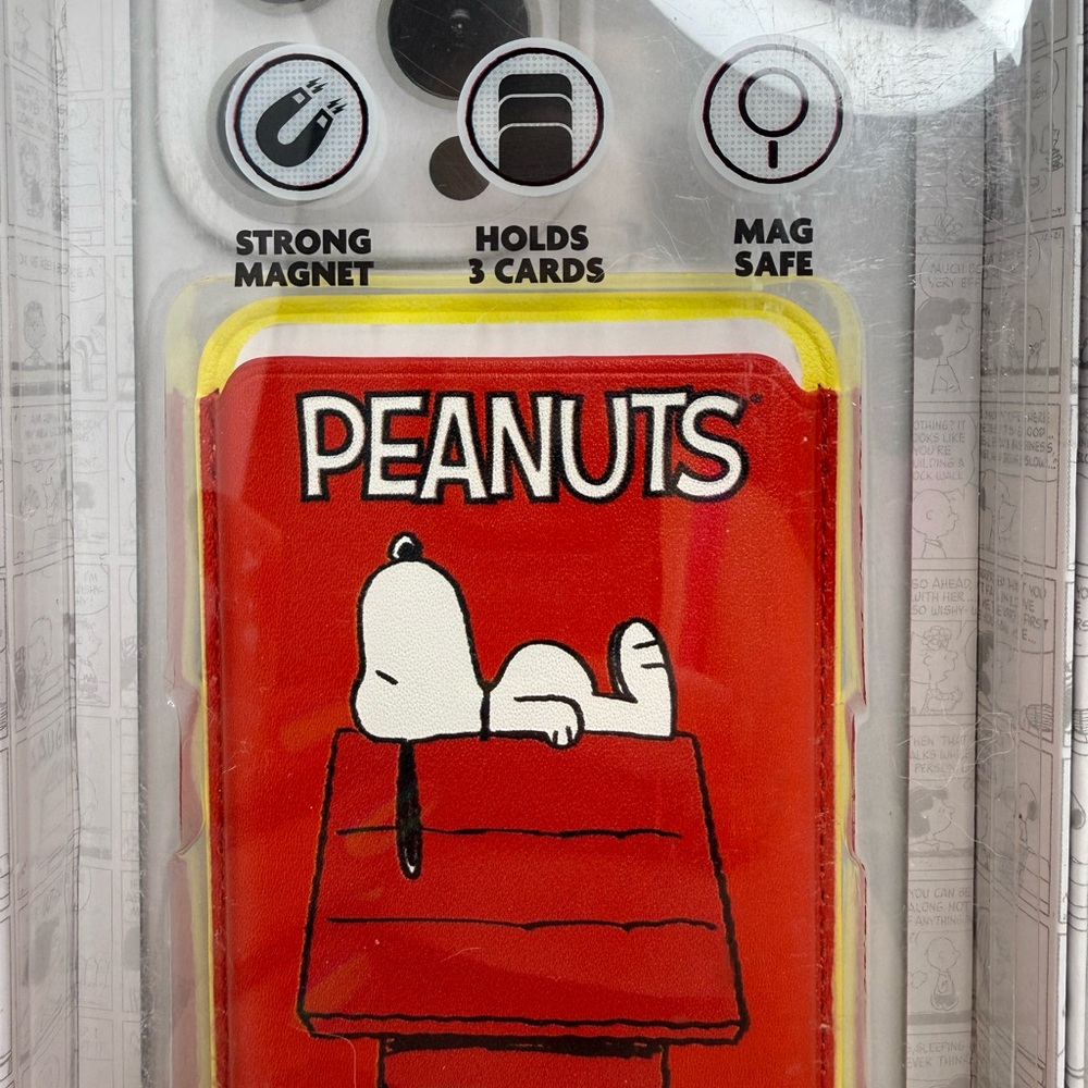 Peanuts Snoopy MagSafe Magnetic Wallet iPhone Card Holder NWT Buyer’s Choice - Picture 3 of 5